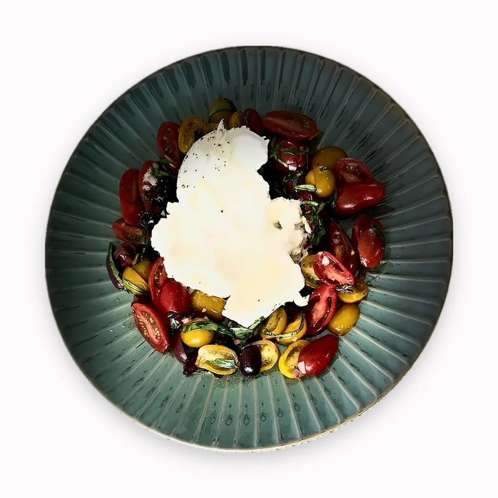 Burrata con jitomates